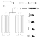Dimmable Led Under Cabinet Lighting Bar Linkable Kits with Rocker Switch Under Counter V1171-CC-BQHBFA008-AU