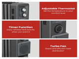 Dimplex Oil Free 2.4kW Column Heater w/ Turbo Fan and Timer in Black ECR24TIF