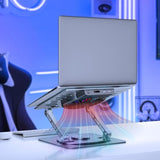 mbeat Stage S8 Rotating Laptop Stand with RGB Cooling Fan and USB Ports V186-MB-STD-S8GRY