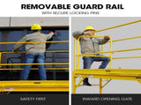 Baumr-AG 1.9 x 0.8 x 1.8m Adjustable Mobile Scaffold Platform, Guard Rail, Outrigger Wheel Set, V219-BAMOTL04A