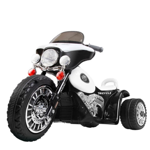 Rigo Kids Electric Ride On Patrol Police Car Harley-Inspired 6V Black RCAR-MBIKE-POLICE