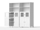 Artiss 2x Buffet Sideboard Cabinet Pantry Kitchen Bathroom Storage Cupboard FUR-U-SID160-WH-ABX2