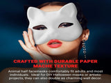 (3016PCS) Paper Mache Masks & Cat Mask White Blank for Party, Cosplay, Artistic Projects, Theater, V1258-DP02-C-927