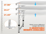 Camping Kitchen Table, Quick set-up Folding Camping Table with A Carrying Bag, 3 Adjustable Heights, V952-CWJKYDCFHSHSB10K7V0