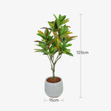 125cm Faux Artificial Home Decor Potted Codiaeum Plant V915-MB0042