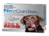 Nexgard XLarge Dogs 25.1 - 50kg Red 6pk NEXGARD-WNXL6