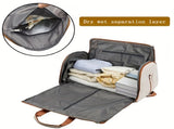 Convertible Travel Garment Bag Large Duffel Suit Carrier with Shoe Compartment & Hidden Backpack V888-ELOSUNG41506