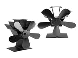 Wood Stove Fan 5 Blades Fireplace Fan Heat Powered Stove Fan for Wood Burning Stove Pellet Log V1294-YM0706-3114230123111
