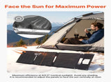 30W Foldable Solar Panel Charger, 16BB N-Type Monocrystalline Solar Panel 24% Efficiency, V952-BXZDTYNB130WQ3D4Y001Y3