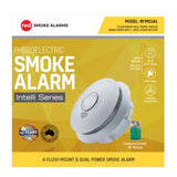 Red Smoke Alarms Photoelectric Smoke Alarm Flush Mount Dual Power 230/3V 10 Year Lithium Battery V1202-V1-RSARFMDUAL