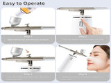 Nano Facial Steamer - Rechargeable & Portable High Pressure Face Oxygen Sprayer Machine, 0.3mm V1107-111-35788-GRN
