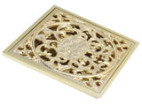 10x10cm Floor Drain Gold Copper Deodorant Floor Drain Strainer for Kitchen Bathroom HotelDeep Water V1294-YM0901-3112210046612