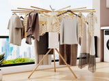 CARLA HOME Tripod Clothes Drying Rack, 16 Rod Foldable, Wooden Poles V178-36567