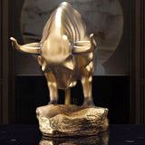 Desktop Ornament under 10,Resin Golden Bull Statue 8 Inch High Wall Street Bull Statue Good Luck V1192-AZ-W-27886