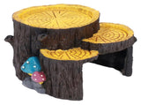 Resin Mini Stump Shape Hiding Hole Wooden Cave Artificial Aquarium Plants Ornaments for Shelter V1294-YM0715-3115210274111