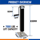 4x Trailer Caravan Canopy Jack Leg Stand Heavy Duty 3175KG 7000lbs Side Handle V465-86092 X4