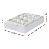 Giselle Bedding 5cm Pillowtop Mattress Topper 1000GSM Thick Soft Bamboo Cooling Pad for Back Pain TOPPER-BAM-5-D
