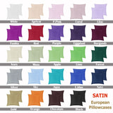 PepperMIll Satin European Pillowcases ORANGE V442-END-PILLOWC-SATIN-ORANGE-EU