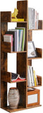 VASAGLE Tree-Shaped Bookcase with 8 Storage Shelves Rounded Corners Rustic Brown V227-9101386002141