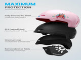 OutdoorMaster Children's Ski Helmet, Snowboard Helmet for Boys & Girls, Robust PC Shell & EPS Foam, V1168-KID-SKI202-PI-XS