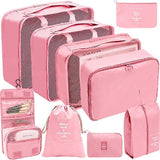 9pcs Packing Cubes Luggage Organizer Set for Travel Accessories Storage V1263-JX-4364