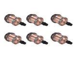 6 Pcs Lamp Holder Metal E26 E27 Screw Retro Lighting Base Accessories with Ground Aluminum ShellRed V1294-YM0714-3119210198013