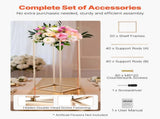 Wedding Flower Stand, 10PCS 60cm Column Flower Stand, Floral Stands with Hidden Screw, Rectangular V952-HLHJLFT10J60KTTF1001V0