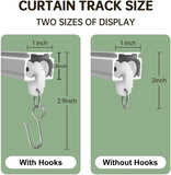 Ceiling Curtain Tracks 9FT,Curtain Track Wall Mount,Ceiling Mounted Sliding Door Curtains Rails V1258-DP02-C-2728