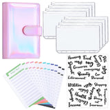 A6 PU Leather Notebook Binder Budget Planner Organizer Cover Cash Pockets Sheets V201-W13177955
