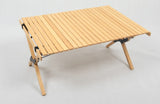 Folding Camping Table Bamboo Roll Up Portable Outdoor Picnic BBQ Desk Beach V563-MD-020MN