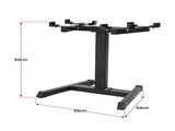 Powertrain Eon Dial Up 72KG Adjustable Dumbbells Pair with Stand - Black DMB-B10-036-2-STD