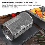 Stainless Steel Air Fryer Rotisserie Basket with 360 Degree Rotation for Fries, Nuts, Meat and Oven V1189-LC-HW-00531
