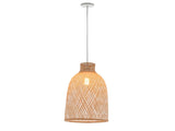 Natural Woven Bamboo Cone Pendant Lamp Hanging Light Bell Shade Boho Tropical V563-75185