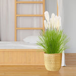 SOGA 4X 137cm Potted Tall Silk Fake Pampas Grass, Artificial Plants Reed Greenery Flowers, Home APLANTFH60211X4