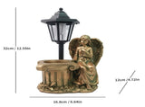 Resin Hummingbird Solar Lamp Outdoor Garden Sculpture Couple Hummingbird - Multi-color - Size 60 V1347-118-89810-MLT-60