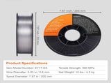 Flux Core Welding Wire, E71T-GS 0.030-inch 10LBS, Gasless Mild Steel MIG Welding Wire with Low V952-YXHSJMIGE71TGOMMLV0