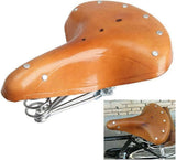Vintage Bicycle Saddle Seat, Retro Leather Style Bike Seat with Triple Spring Suspension for V1308-DSZKI-1588