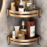 2 Pcs Corner Shower Shelves, No Drilling Required, Adhesive Bathroom Shelf, Stainless Steel Triangle V1237-ZY-715-262
