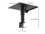 Levede 2x Desk Clamp Speaker Stands Set Adjustable Rotatable Monitor CD Player TV1009-BK-AU