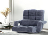 Artiss Floor Chair Lounge Sofa Swivel Charcoal FLOOR-0163-VEL-CH