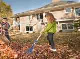 2Pcs Garden Leaf Rake Small Hand Tool with Wooden Handle Detachable Design V1369-AZ3-W-16865
