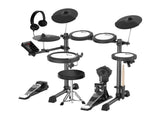 Karrera 18S Electronic Drum Kit Mesh Pads 8in Snare Bluetooth Sounds USB/MIDI Output Kick Pedal ELE-DRM-18S