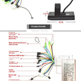 36V/48V 500W Controller22A Brushless Motor Controller for Electric Bike Kit Compatible with KT LCD3 V1366-AZ2-W-07962