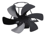 6 Blade Magnet Wall Mount Heat Powered Stove Fan Pipe Fireplace Fan Magnetic Installation for Wood V1294-YM0706-3114230124211