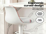 Artiss 4x Bar Stools Kitchen Swivel Gas Lift Counter Dining Chair Curved White BA-BB-8097C-WHX4