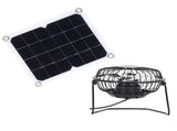 10W Solar Panel with Cooling Fan Photovoltaic Solar Panel for Home Pet Dog House V1294-YM0721-3114210016311