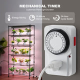 Plant Stand with Grow Light 6 Tiers 180W 180 cm Indoor Plant Grow Shelf V952-GNZWJ180CM90SFKCTV3
