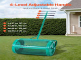 Compost Spreader, 24 in Wide Peat Moss Spreader with Push/Tow Handle, 4 Heights Adjustable, V952-GTSBJLSFMTCGHA1PR001V0