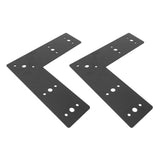 L Shape Flat Bracket Black Powder Coated Carbon Steel Right Angle Flat Mending Plate Corner Bracket V1294-YM0901-3114240021111