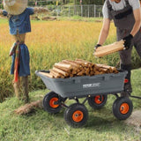VEVOR Dump Cart, Poly Garden Dump Cart with Easy to Assemble Steel Frame, Dump Wagon with 2-in-1 V952-SLZXTC800B00XSY7GV0
